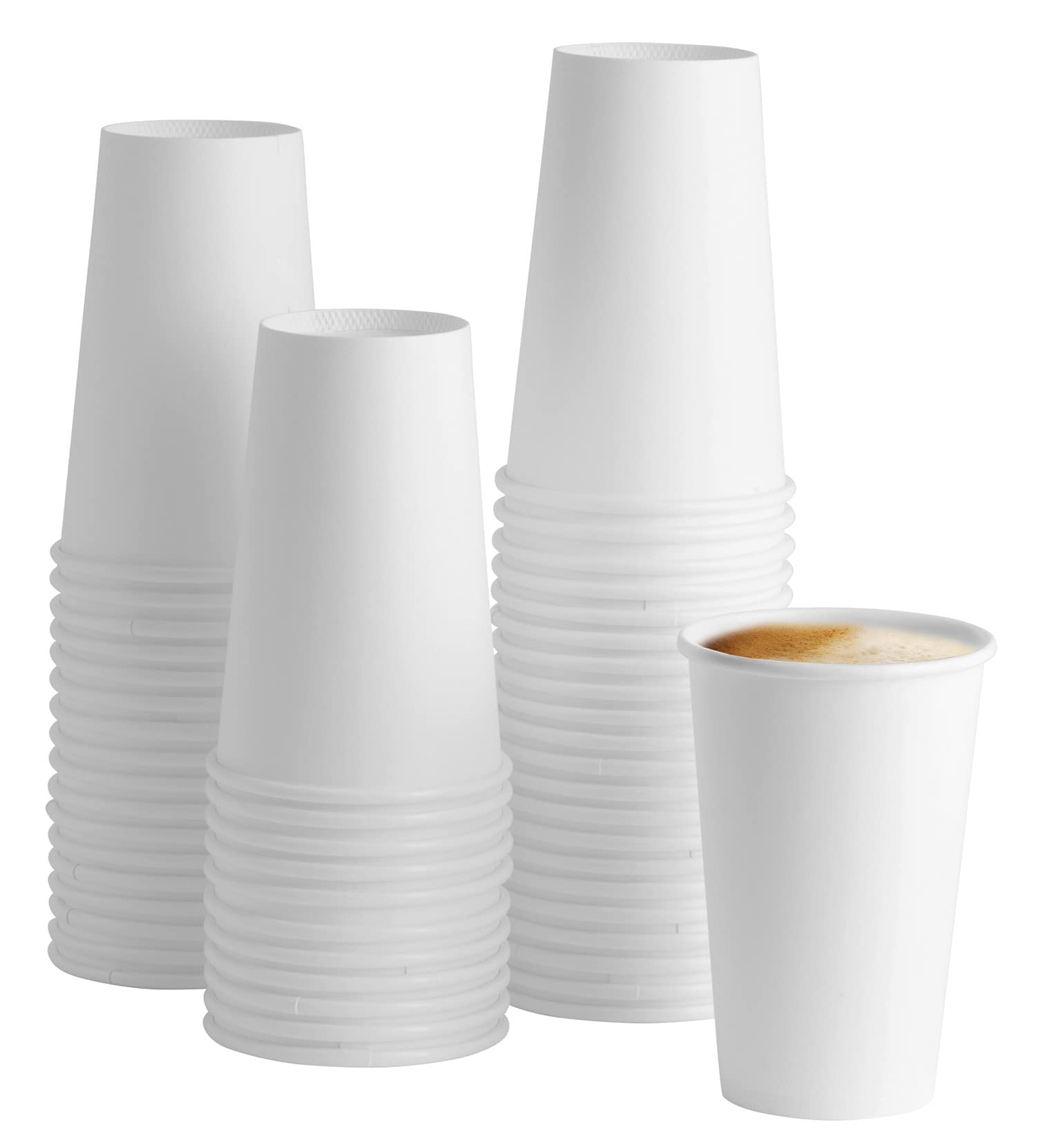 16 oz white paper hot sale cups