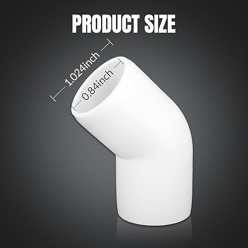 Miniatura 116 de Paquete de 12 accesorios de tubería de PVC de 3/4 pulgadas de 90 grados, conectores de tubería de PVC de grado recto de 2 vías para muebles, 2 vías