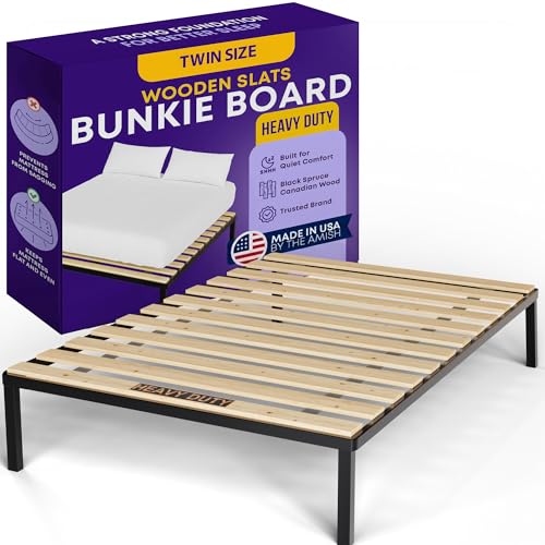 Greaton, Wooden Twin Bed Slats for Support Under Mattress – Replacement Wood Slats for Twin Size Bed Frame – Under Mattress Support Without Extra Height – 3.38 Standard Width