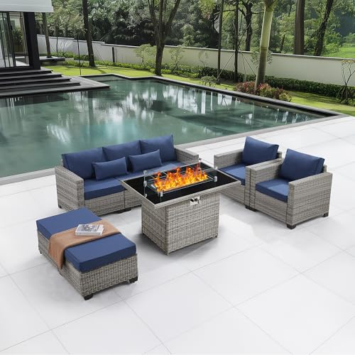 6 Pieces Outdoor Patio Furniture Sets with...