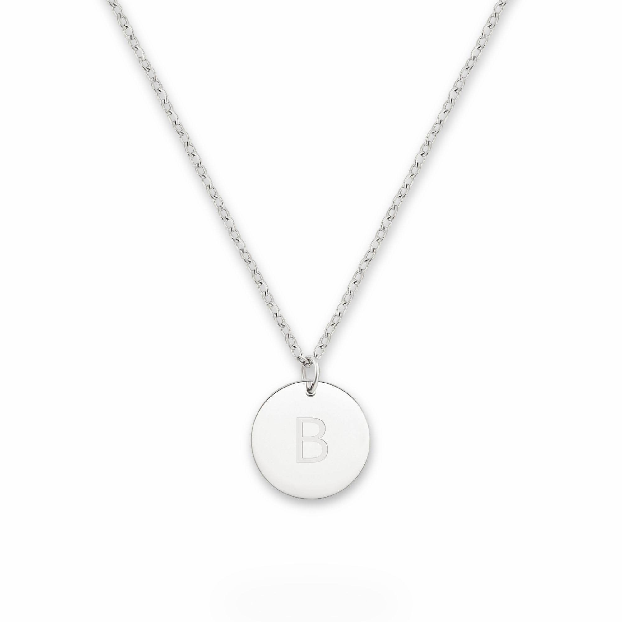 GD GOOD.designs Buchstaben Kette Silber für Damen | wasserfeste Halskette mit Initialien Anhänger | Silberne 316L Edelstahl Buchstabenkette - Geschenk für Sie und Ihn