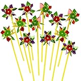 ArtCreativity 8-Point Pinwheels Set - Pack of 24 - Assorted Colors - Fun Carnival Toy and Party...