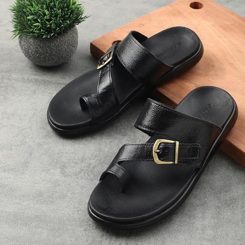 Image of Liberty Healers MDL 10E Casual Flat Toe Ring Sandal For Men With PVC Sole | Stylish and Comfortable | Durable Summer Footwear for Outdoor Indoor | Lightweight Cushioned Footbed