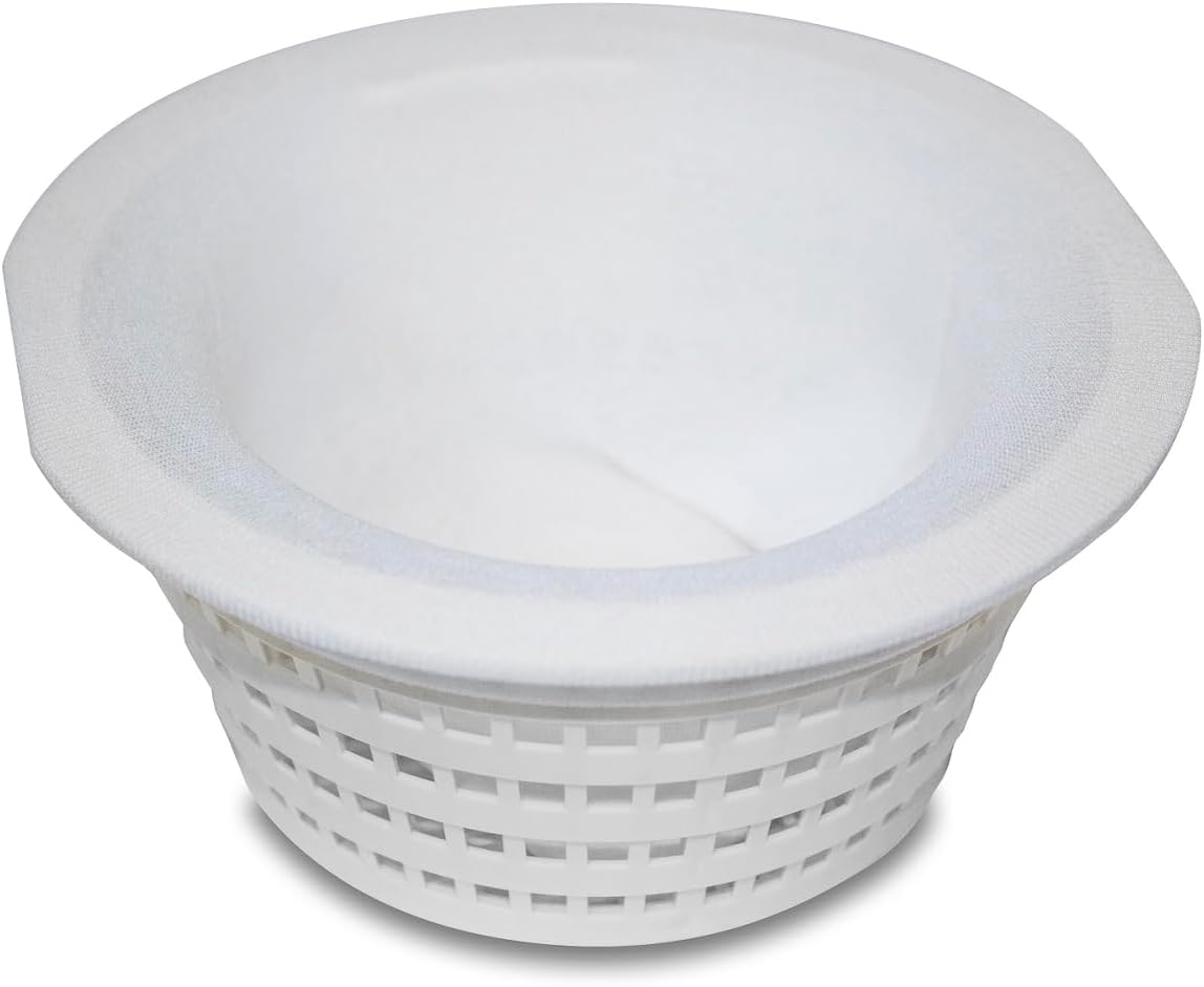 5pc White Basket Buddy One Size Pool Filter Basket Skimmer Socks