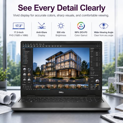 Image of Dell Precision 7780 Laptop, NVIDIA RTX 2000 Ada 8GB, i9-13950HX, 32GB DDR5