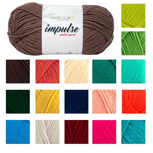 Image of Acrylic Impulse Hand Knitting & Crochet Yarn (Cappuccino) (100Gms - Pack Of 1), Brown