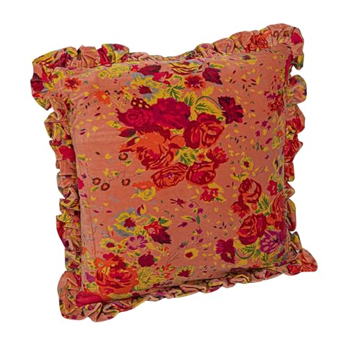Almohada de terciopelo de algodón cuadrada multicolor