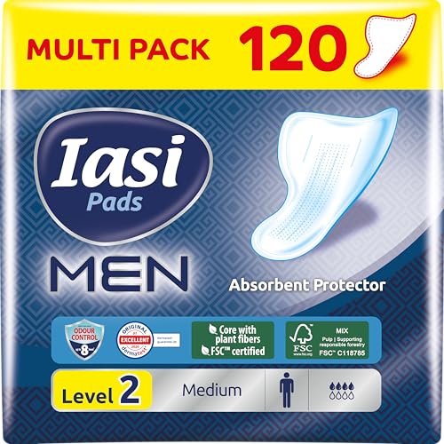 IASI Men Medium Level 2 Einlagen für leichten männlichen Harnverlust 120 Stück