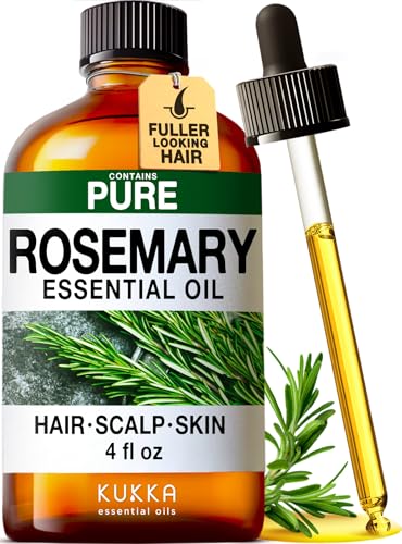 100% Pure & Natural Rosemary Oil for Hair, Skin, Aromatherapy & Soap Making Scent (4 Fl Oz / 118 ml)