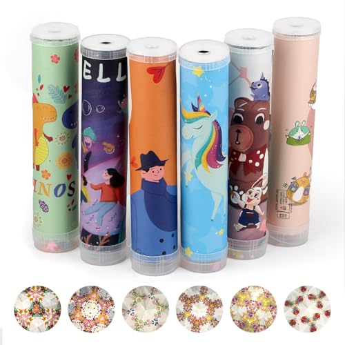 6 Pieces Educational Kaleidoscope Gift Manual Assembly (Random Color)