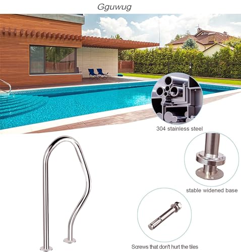 Pasamanos para piscina, barra de agarre de fácil montaje con tornillos autorroscantes para piscinas de patio, diseño duradero y seguro, 78 x 57 cm