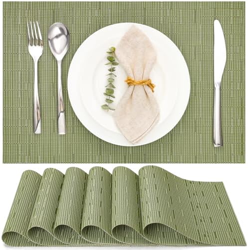 Myir JUN Table Mats Set of 6, Place Mats Table Placemats Washable...