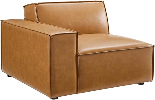 Miniatura 13 de Modway Restore - Sofá modular de cuero vegano, 82 x 164 x 28, marrón