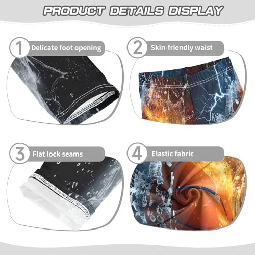 Bolaz Toddler Girls Leggings Printed Yoga Pants Leggings Water Basketball for Kids3