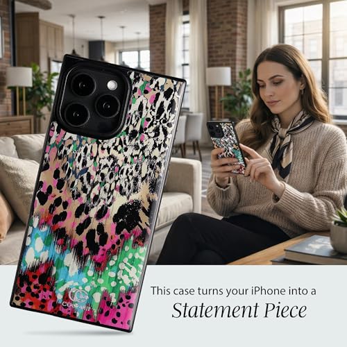 Image of COCOMII Rectangle for iPhone 16 Pro Case, Botanical Leopard