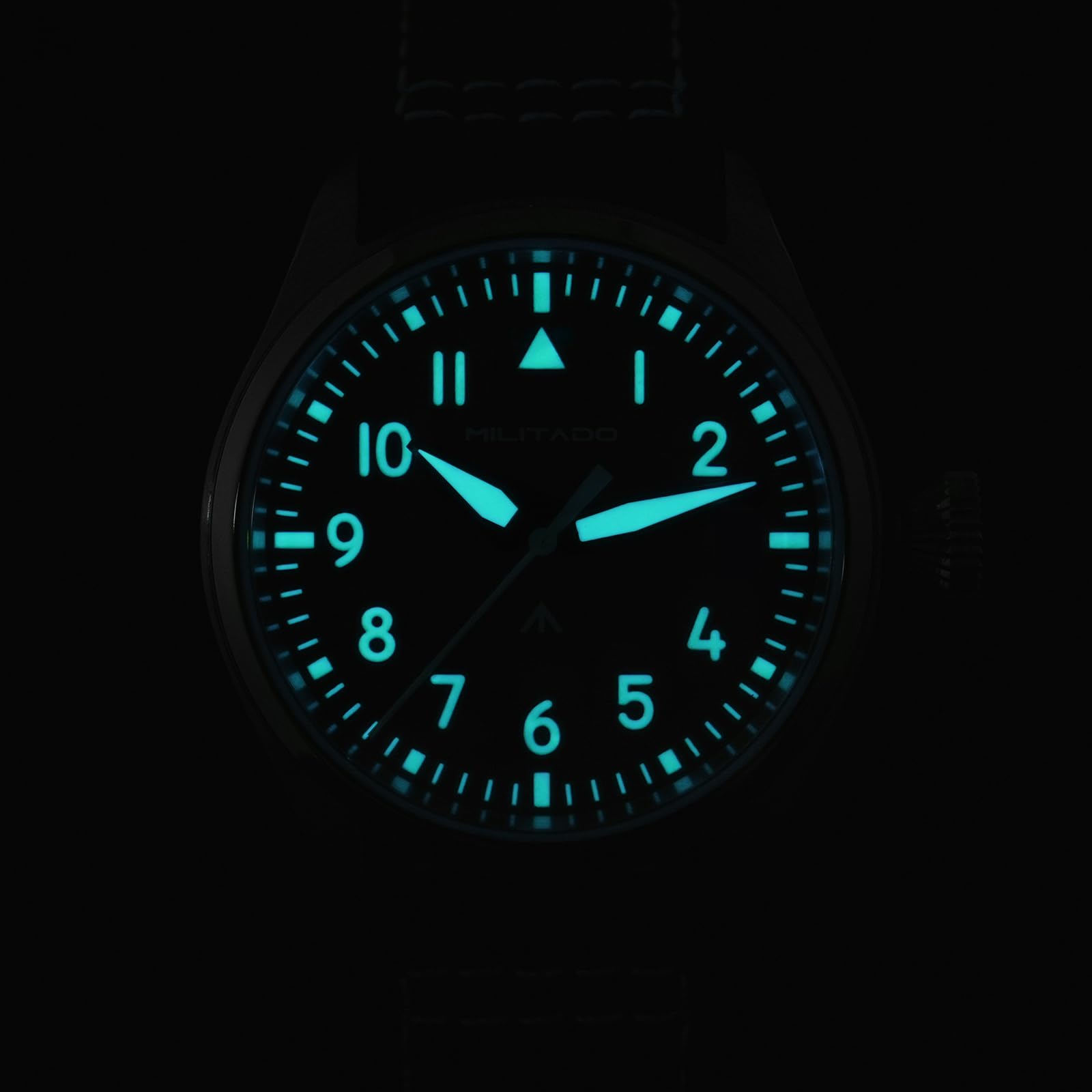 TACTICAL FROG Militado ML21 37 mm Fliegeruhr, VH31 Sweep/515 Quarzwerk, Saphirglas, BGW9 Leuchtmasse, 100 m wasserdichte Herren-Freizeituhr