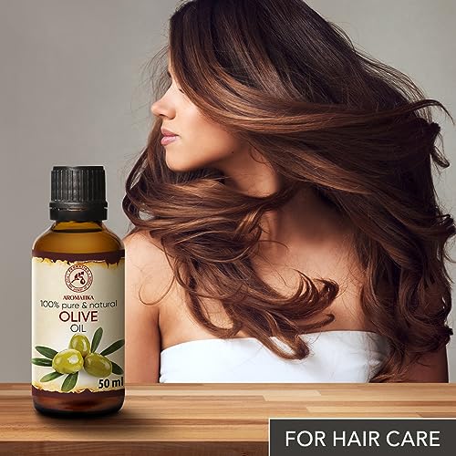 Olivenöl 50ml - Spanien - Kaltgepresst - Natürlich - Intensive Pflege für Gesicht - Haare - Haut - Gut mit Ätherischem Öl - für Massage - Beauty - Kosmetik - Gesichtspflege - Körperpflege