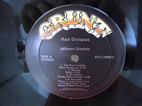 Jefferson Starship Red Octopus - 1975 Rock Pop Music - Vinyl Record LP Album - Original US Pressing VG++ EX