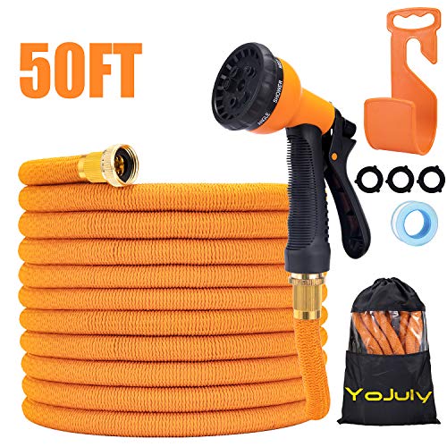 YOJULY Garden Hose Expandable -50ft Expandable Hose, Leakproof Lightweight Expanding Garden Water Hose
