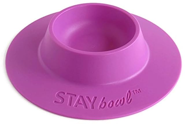 STAYBOC - Cuenco ergonómico para Mascotas (tamaño pequeño, 1/4 Tazas), Color Lila