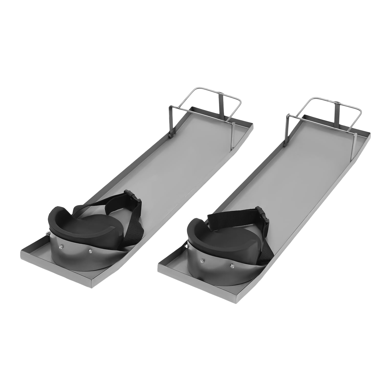 GDIFLS 28'' x 8'' Concrete Knee Boards Slider Stainless Steel Kneeler Board Ergonomic Curved Design Kneedboards Anti-Scratch for Concrete Finishing Work
