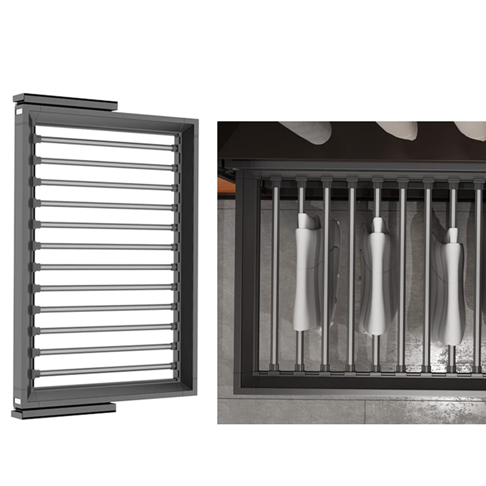 CAFIEDR Retractable Sliding Pants Organizer For Closet - Adjustable Hanger 17.7-47.2Inch, Space-Saving Pull-Out Rack For Pants *Scarves Storage.450-600mm