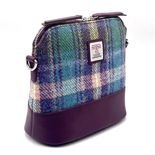 Harris Tweed Women’s Square Shoulder Country Green Designed Bag – Handwoven Wool from Scotland2