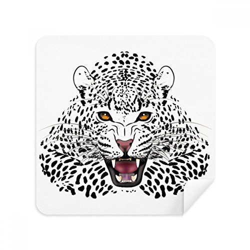 Chiffon de nettoyage tête de tigre en daim pour écrans de téléphone 2Pcs
