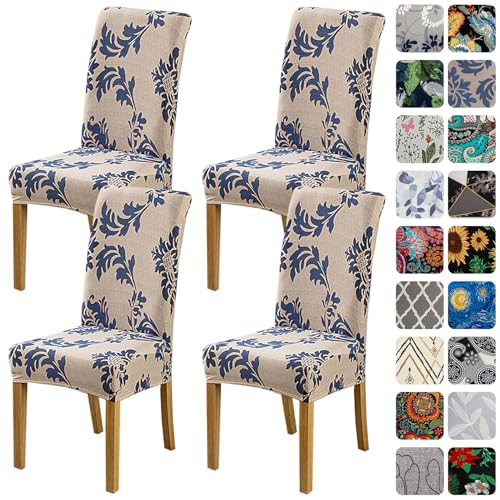 HZDHCLH Dining Chair Covers Set of 4 Stretch Chair Slipcovers Washable