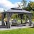 YITAHOME 10X12FT Hardtop Gazebo Outdoor Polycarbonate Patio Double Top Canopy Galvanized Iron Aluminum Column Garden Tent Curtains Netting for Backyards Decks Lawns,Gray
