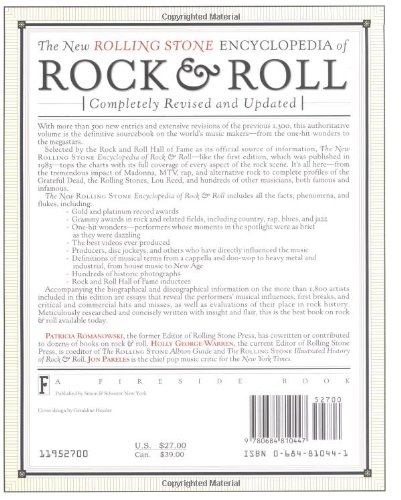 New Rolling Stone Encyclopedia Of Rock & Roll: Completely Revised And Updated