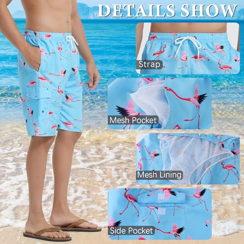 Image of Mens Swimming Trunks Swim Trunks Quick Dry Swim Shorts with Mesh Lining Funny Swimwear Bathing Suits