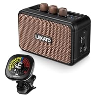 🎸 The Complete LEKATO Practice Kit – Upgrade your playing experience with this curated bundle: a 5W mini electric guitar amplifier with Bluetooth and overdrive effects, plus a high-precision rechargeable clip-on tuner. Designed for guitar, bass, ukul...
