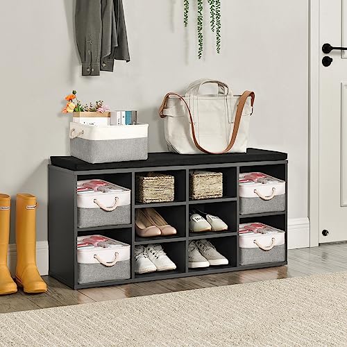 JUNLAI 3 Pcs Storage Baskets with Handles, Foldable Small Storage Boxes, Fabric Wardrobe Storage Basket for Office & Home - Image 4