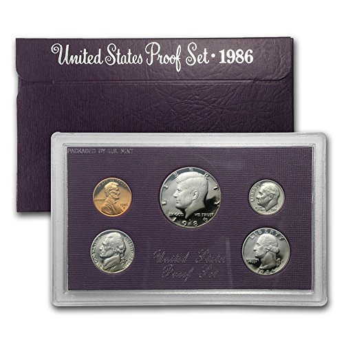 1986 S US 5 Piece set Proof Proof