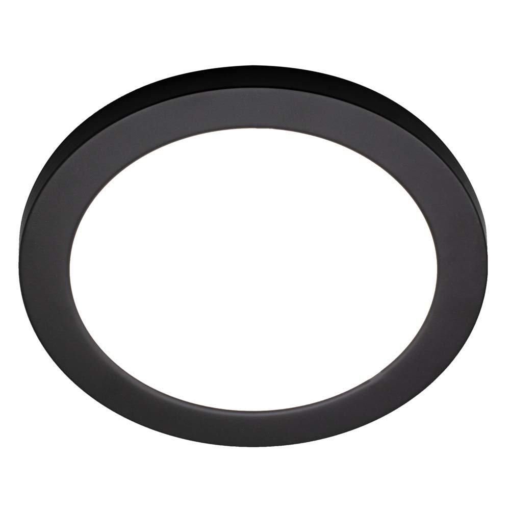Litecraft Satin Black, White Darly Flush Ceiling Or Wall Light Integrated Led - (18 Watt, Satin Black)