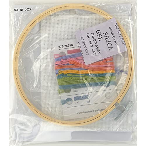 Image of Dimensions 72-76918 Be You Counted Cross Stitch Kit for Beginners, 6 inch D, 14 Cnt. White Aida, 5pcs