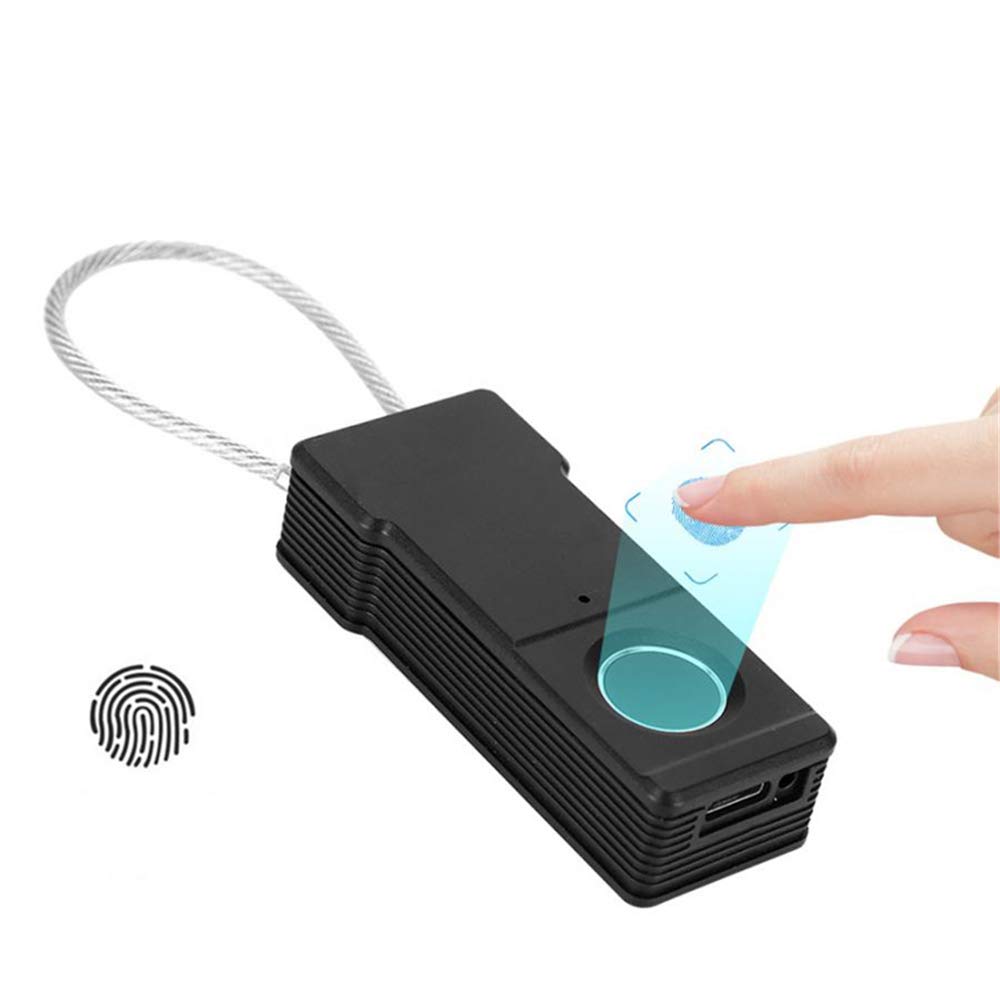 Cerradura de huella digital Candado inteligente Candados de puerta con huella digital Cerradura de huella digital antirrobo portátil para bolsa Cajón Maleta Llave de viaje