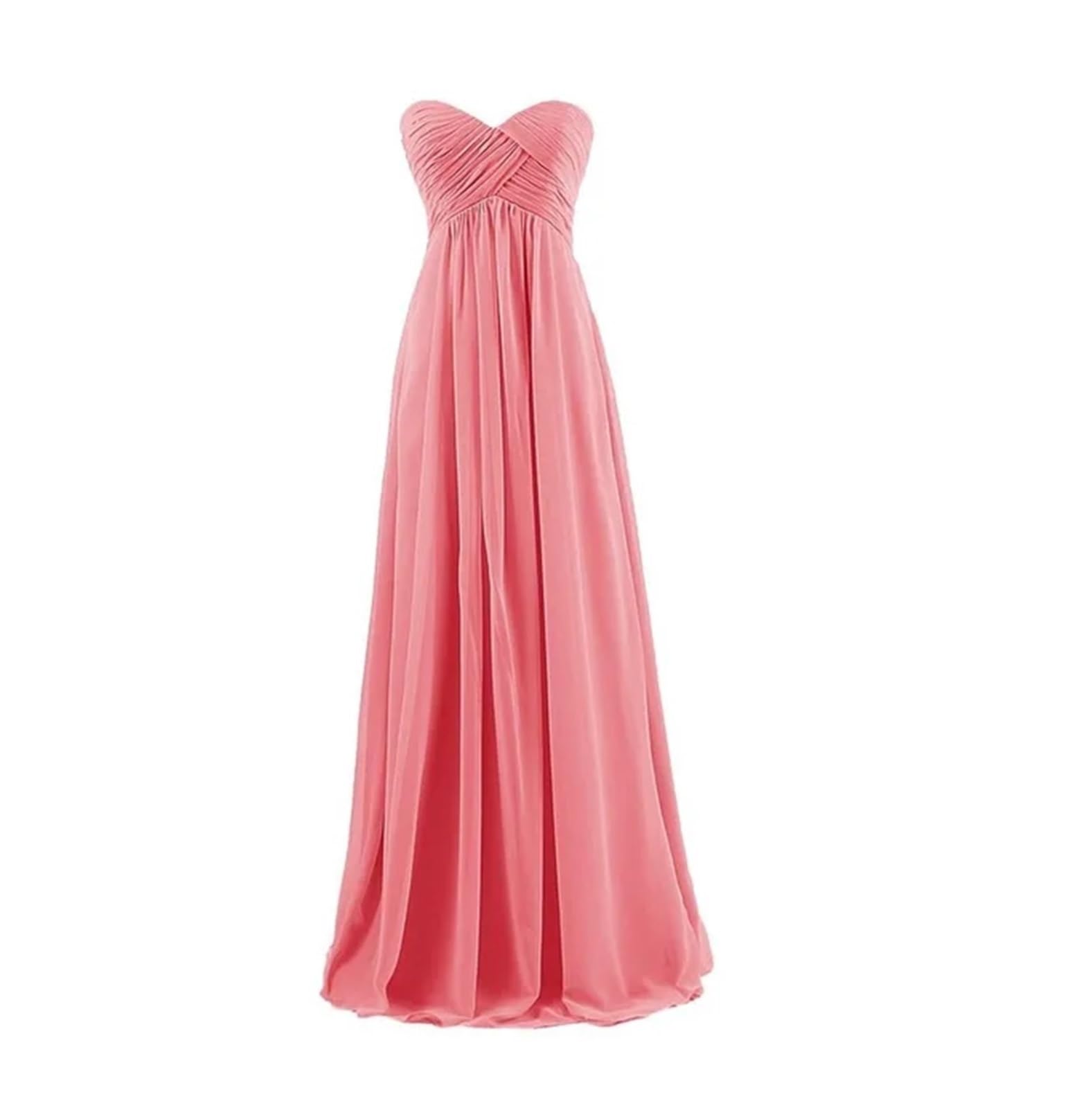Vestidos de Dama de Honor Vestido de Dama Honor Largo sin Tirantes Talla Grande en Color Rosa Burdeos, Vestido Fiesta Boda y graduación para la Noche(R,16W)