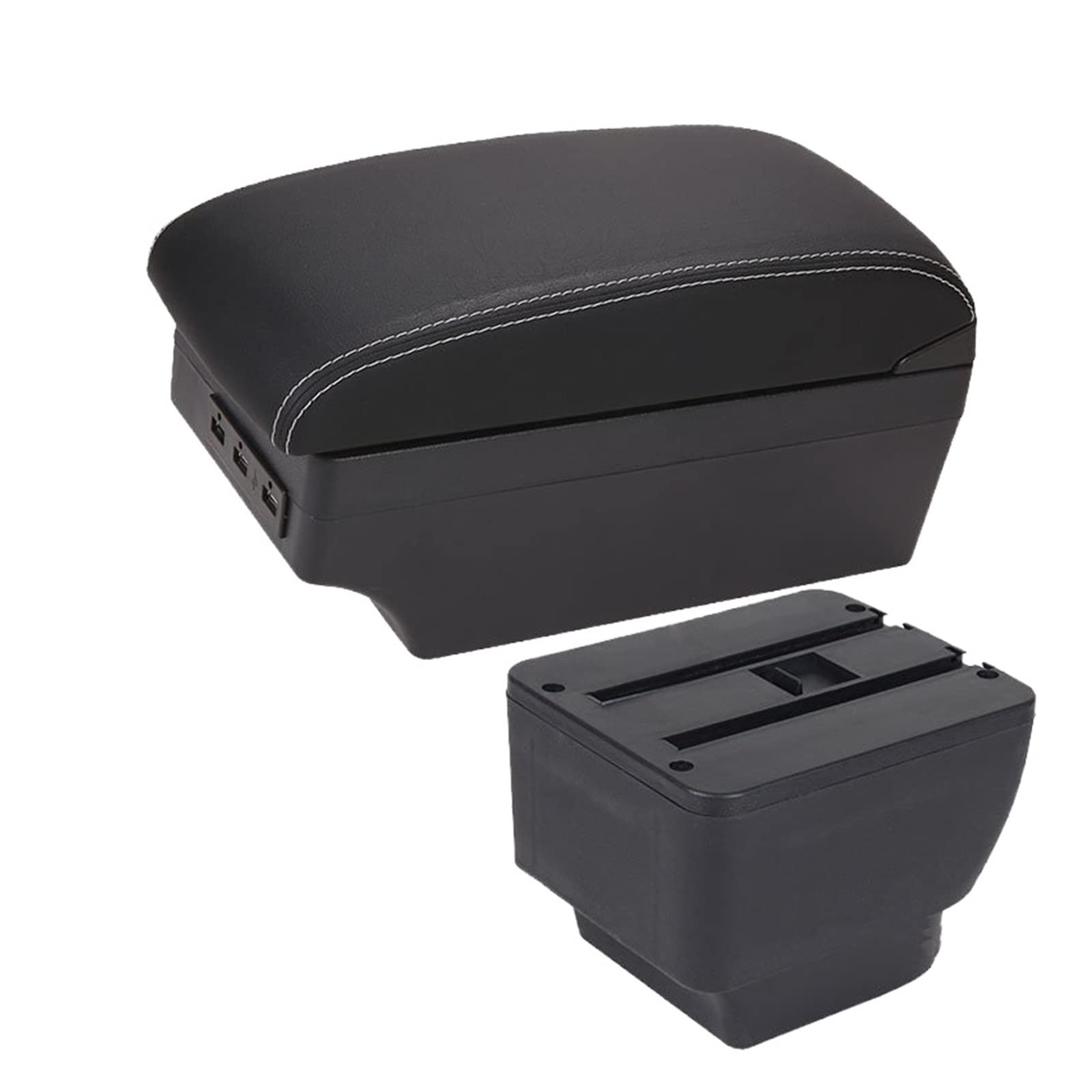 For Mazda 2 For Demio Armrest Car Armrest Box Retrofit Parts Storage Box Car Accessories Interior Parts USB(A3 7USB)