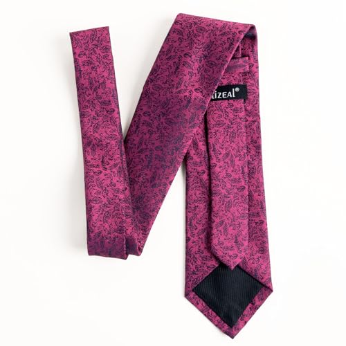 Image of Alizeal Mens 3.15'' Natural Flower Pattern Tie with Floral Pocket Square Set
