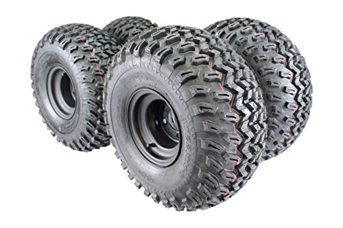 22x11.00-8 with 8x7 Matte Black Wheels for Golf Cart (Set of 4)