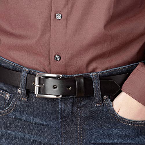 Bullhide Belts Mens Leather Belt for Work, Casual, Dress 1.25" Wide,4