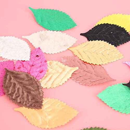 Folhas 100pcs, adesivo de pano flexível de alta qualidade, folhas artificiais de uso seguro, cores d