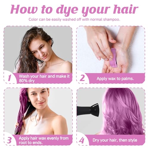 Cera temporal para cabello rosa para adolescentes miniatura 4