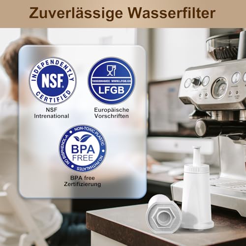 Wasserfilter Ersatz für Sage Kaffeevollautomat, 3 Stück Ersatz für Sage Barista Express Pro Wasserfilter, Water Filter für SES810/SES880/SES920/SES980/SES990/SES875/SES008/BES008