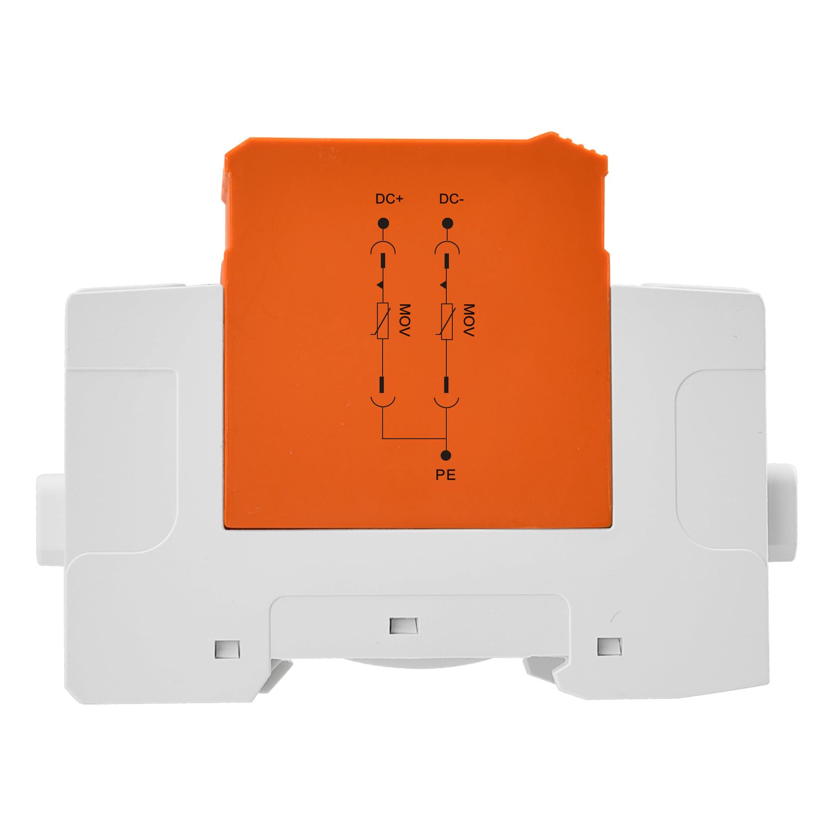 Heschen Dispositivo de protección contra sobretensiones para PV, 20KA, ignífugo, montaje en carril DIN de 35 mm (HS-PV1000, 2P 1000VDC)