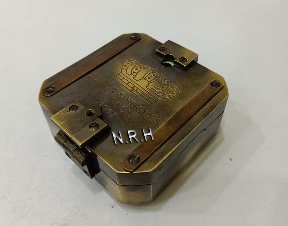 Antique Compass Solid Brass Heavy Vintage Style Brass Compass 3 Inch Nautical Compass Bronze Professional Outdoor Collectibles Gift Item