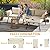 DWVO Patio Furniture Set 3 Piece Outdoor Wicker Conversation Set with Detachable Cushions and Coffee Table L-Shaped Sectional Sofa Set Outdoor Furniture Set for Backyard Porch Deck - Beige
