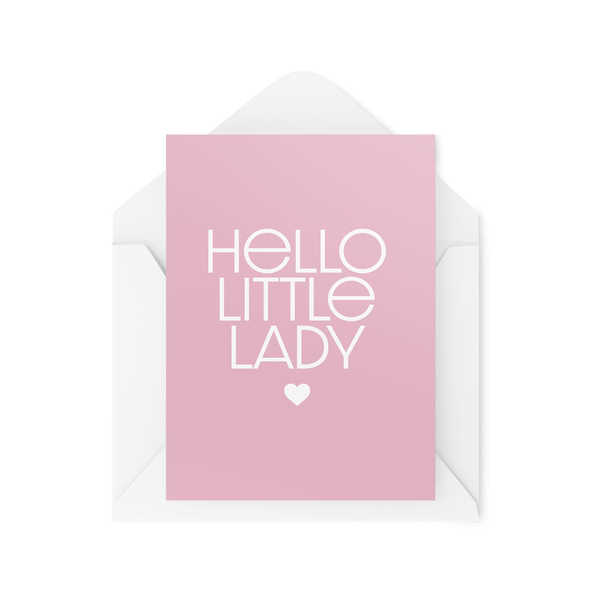 New Baby Cards - Hello Little Lady - Pregnancy Cards - Welcome to the World Card Baby Girl - Congratulations Cards - New Mum and Dad CBH1818